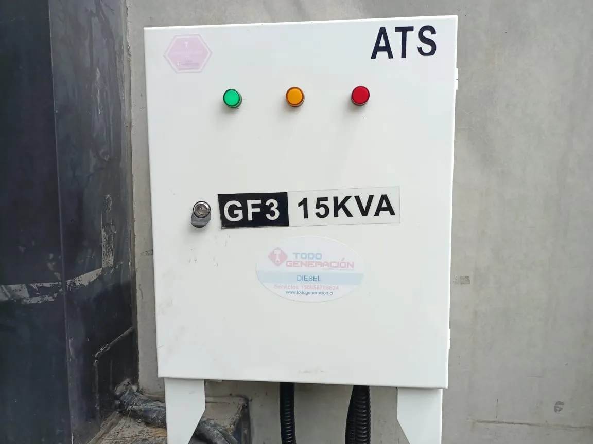 Tablero de transferencia automática ATS para generador de 15 kVA