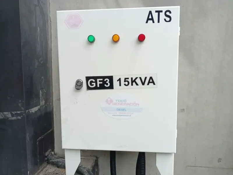 Tablero de transferencia automática ATS para generador GF3 de 15 kVA